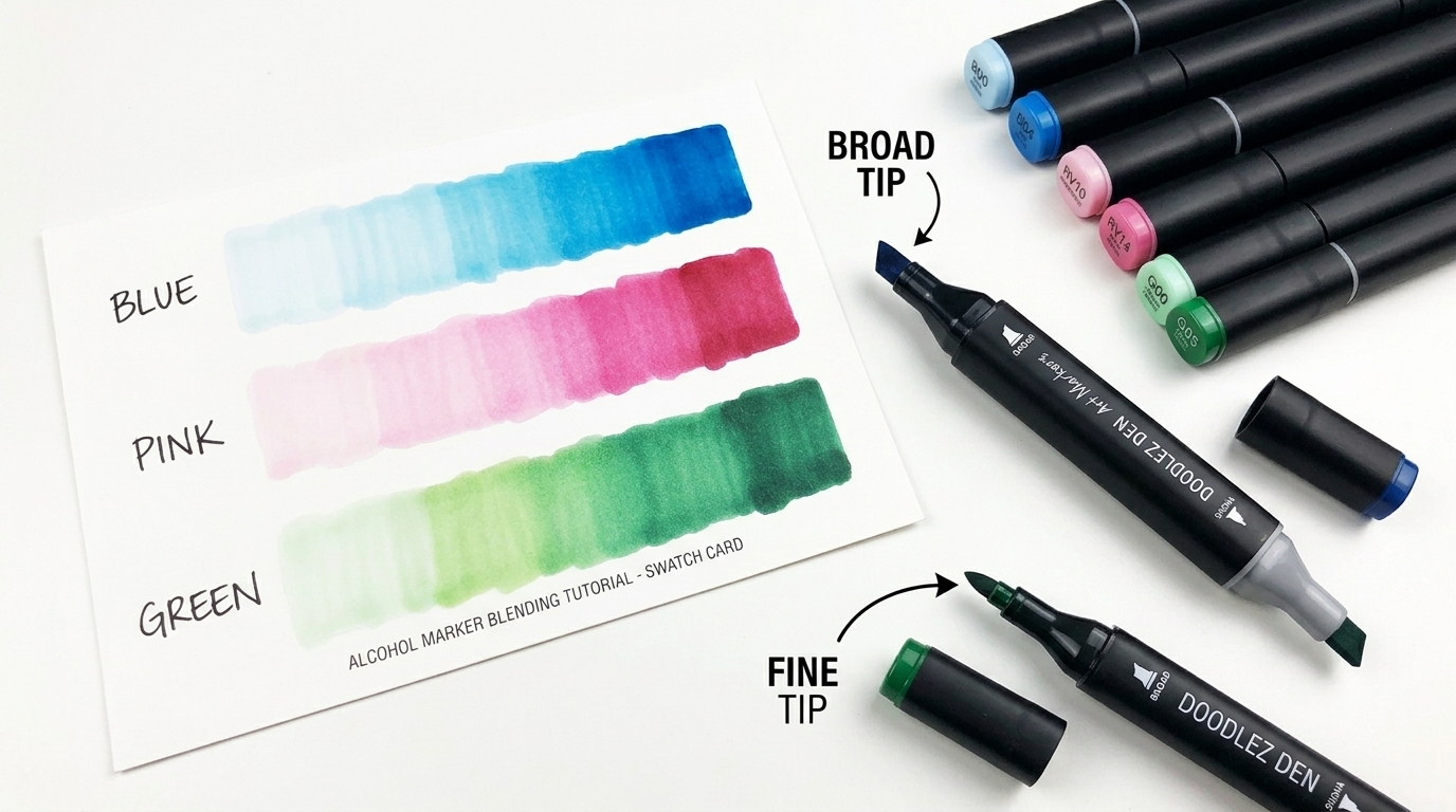 Alcohol marker blending examples